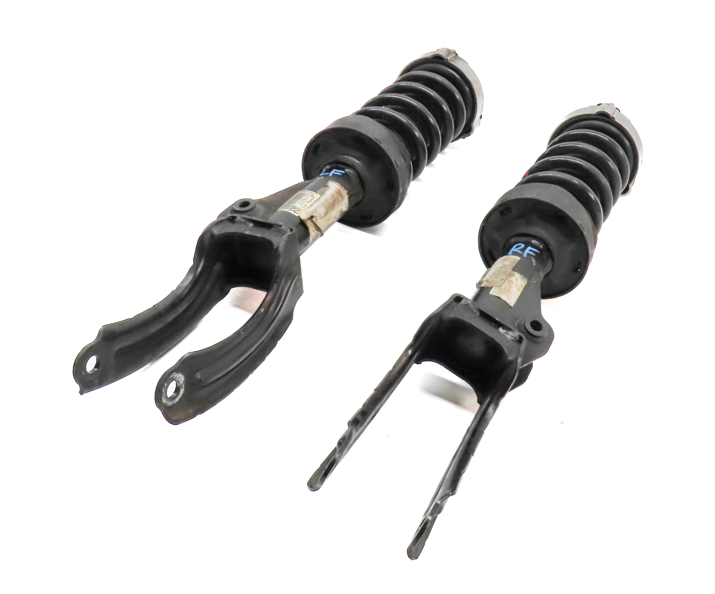 2011-2018 PORSCHE CAYENNE (958) FRONT LEFT & RIGHT SUSPENSION SHOCK STRUT SET 2 — exact item pictured